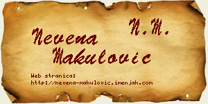 Nevena Makulović vizit kartica